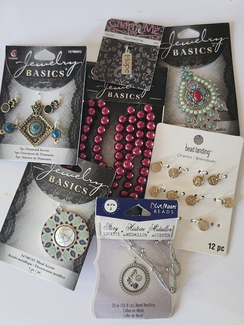 Bulk Jewelry Making Supply Lot NWT - Cousin Jewelry Basics Blue Moon Beads